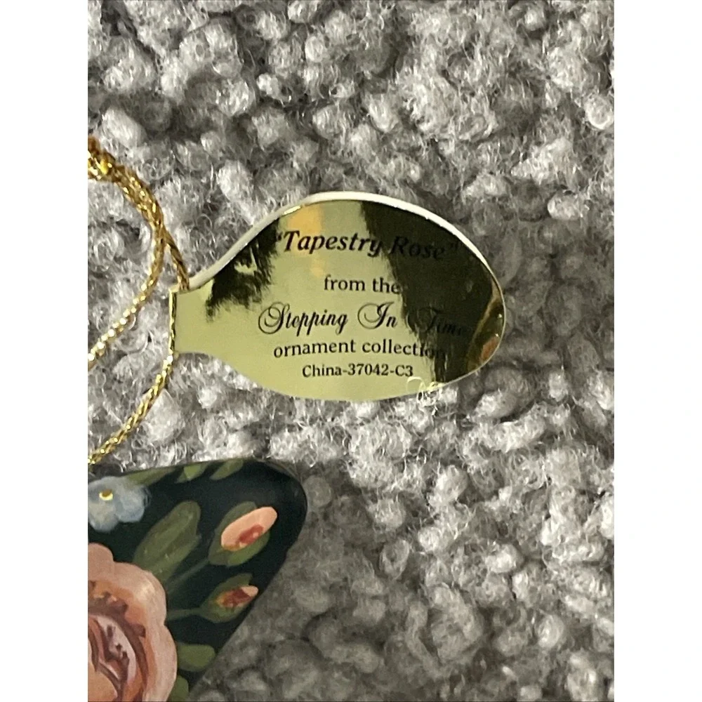 Vintage Ashton-Drake Stepping In Time Shoe Tapestry Rose Heirloom Ornament A